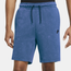 Nike Tech Fleece Wash Short - Men's Dk Marina Blue/Black