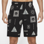 Nike Yoga TF Fleece GFX Shorts - Men's Black/Sail
