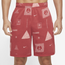 Nike Yoga TF Fleece GFX Shorts - Men's Red Clay/Bleached Coral