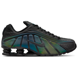 Men's - Nike Nike Shox R4 - Black/Black/Seaweed