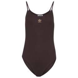 Women's - adidas Rib Bodysuit - Brown/Brown