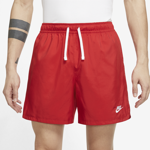 

Nike Sportswear Mens Nike Sportswear Club Woven LND Flow Shorts - Mens Red/White Size M