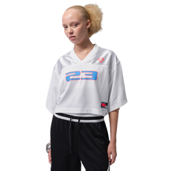 Women's - Jordan Brooklyn Short Sleeve FC Jersey T-Shirt - White/Blue