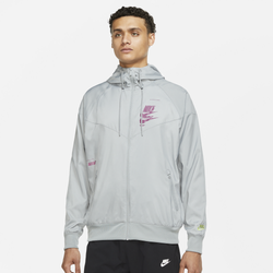 Men's - Nike Sportswear SPE+ Woven Windrunner MFTA Jacket - Grey/Volt