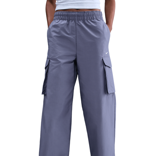 WOMENS - Nike NSW EVRTHNG Woven Mid Rise Cargo Pants - Sail/World Indigo