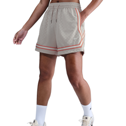 Women's - Nike Dri-FIT Crossover Shorts - Rose Gold/Lt Orewood Brn/White