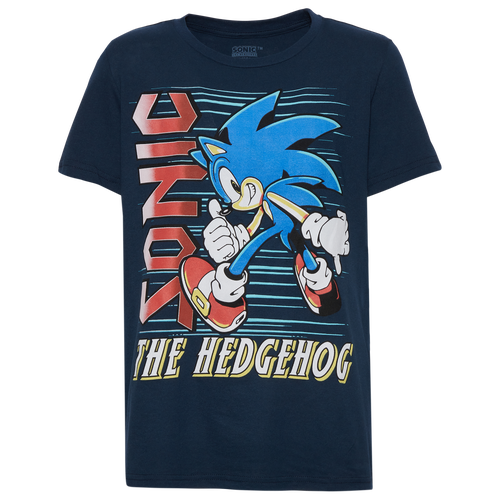 

Boys Sonic Sonic Sonic Culture T-Shirt - Boys' Grade School Navy/Navy Size XL