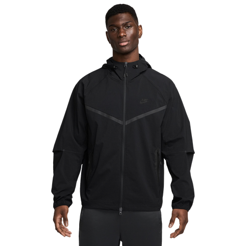 

Nike Mens Nike Tech Woven WR Full-Zip Jacket - Mens Black/Black Size ST