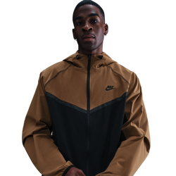 Men's - Nike Tech Woven WR Full-Zip Jacket - Black/Mosswood Brown/Black