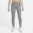 Nike One Dri-FIT Color Block MR Tights - Women's Grey