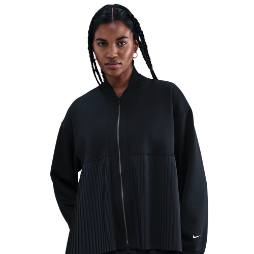 WOMENS - Nike NSW Pleated Jacket - Black/Sail