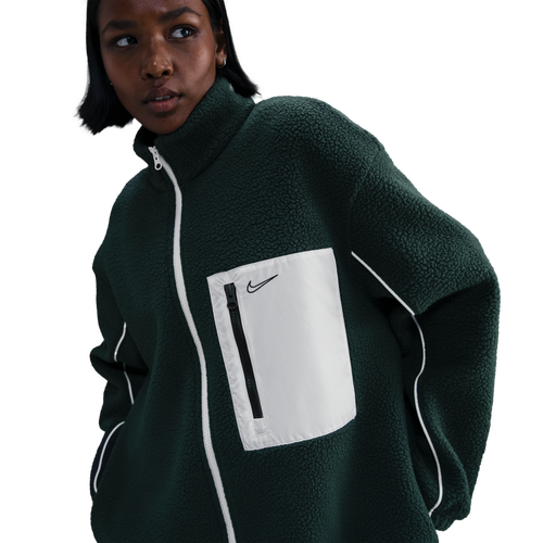 Nike NSW Sherpa Logo Jacket - Nike Seaweed/Sail