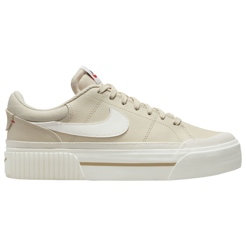 Nike Women's Court Legacy Lift Shoes In White/white/orange