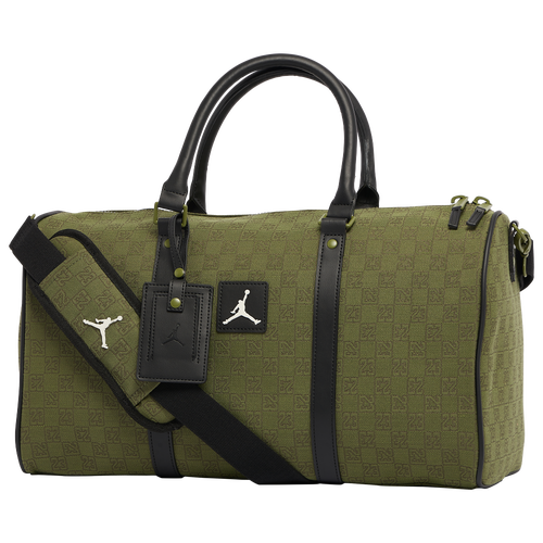 Jordan Mens  Monogram Duffle In Light Olive/black