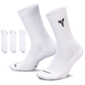 Nike Kobe Bryant Everyday Elevated Crew Sock 3 Pack - Nike White/Black