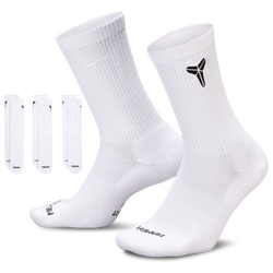 Adult - Nike Kobe Bryant Everyday Elevated Crew Sock 3 Pack - White/Black