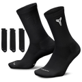 Nike Kobe Bryant Everyday Elevated Crew Sock 3 Pack - Nike Black/White