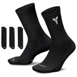 Adult - Nike Kobe Bryant Everyday Elevated Crew Sock 3 Pack - White/Black