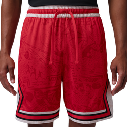 Men's - Jordan Dri-FIT Sport Printed Diamond Shorts - Red/Red