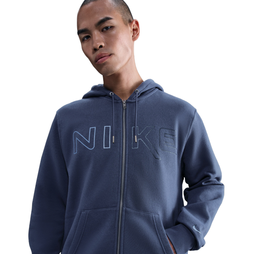 Nike Mens  Club Basketball Full-zip Hoodie In Blue