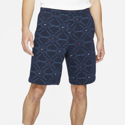 Men's - Nike Gel AOP Fleece Shorts - Navy/Red