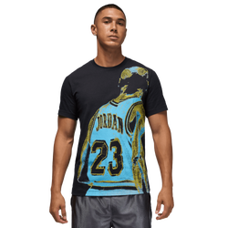 Men's - Jordan Dri-FIT Sport Graphic Short Sleeve Crew - Blue/Black