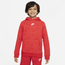 Nike NSW All Over Print Club Pullover Hoodie - Boys' Grade School Red/Red