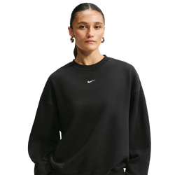 Women's - Nike Studio Fleece Oversized Crew - Black/Sail