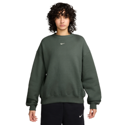 Women's - Nike Studio Oversized Fleece Crew - Green/White