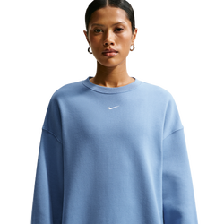 Women's - Nike Studio Fleece Oversized Crew - Work Blue/Sail