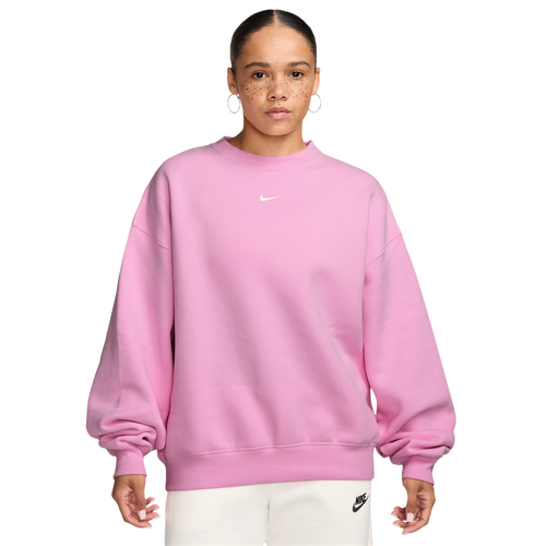  - Nike Studio Oversized Fleece Crew - Pink Rise/Sail