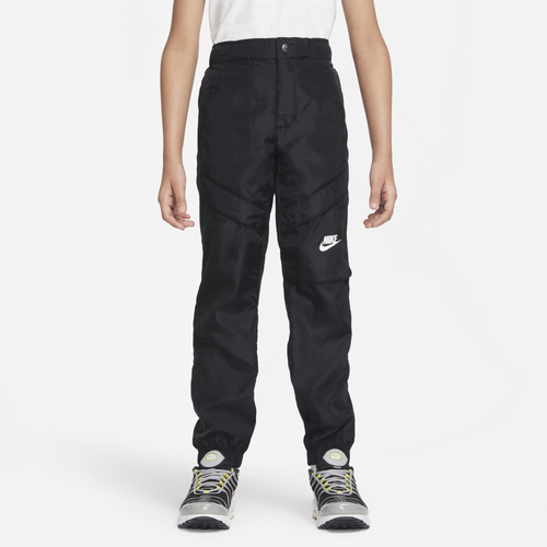 Shop Nike Boys  Woven Utility Pants In Black/white