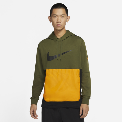 

Nike Mens Nike Therma Fleece Full-Zip SC 1 - Mens Rough Green/Kumquat/Black Size XL