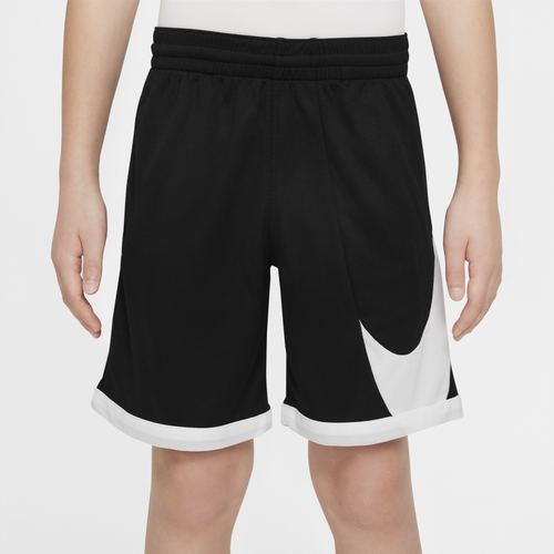 

Nike Boys Nike Dri-Fit HBR Basketball Shorts - Boys' Grade School Black/White Size L