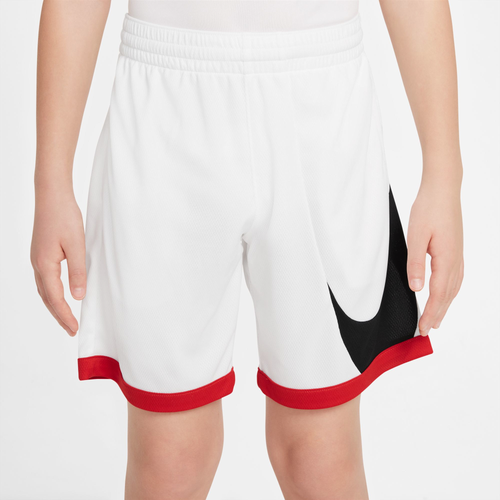 

Nike Boys Nike Dri-Fit HBR Basketball Shorts - Boys' Grade School White/Black Size XL