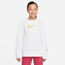 Nike Fitted BF Crew - Girls' Grade School White/Yellow