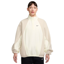 Women's - Nike STDO Oversize Quarter Zip - White/Gray