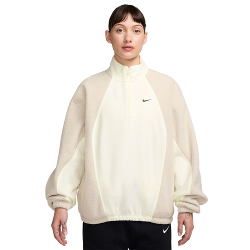 WOMENS - Nike STDO Oversize Quarter Zip - White/Gray