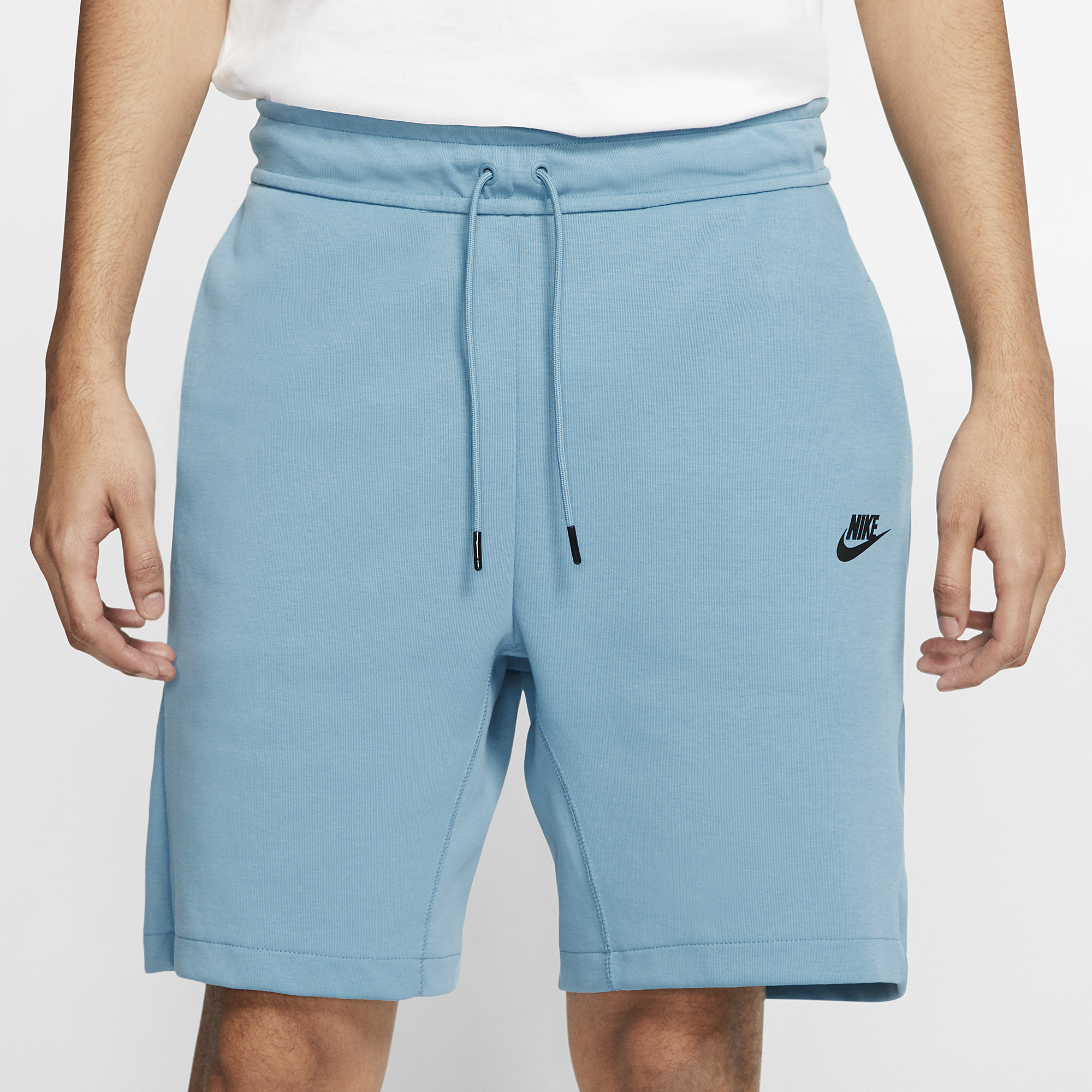 nike fleece shorts blue