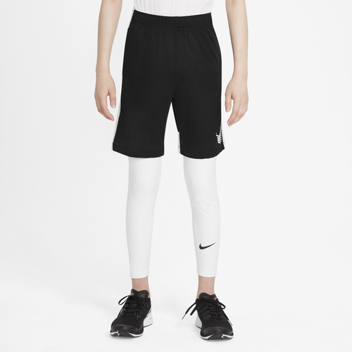 Shop Nike Boys   Dri-fit Tights In Black/white