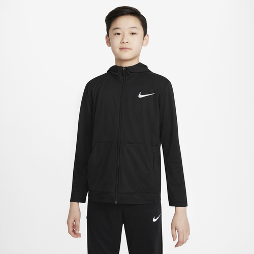 

Nike Boys Nike Poly+ Full-Zip Hoodie - Boys' Grade School Black Size L