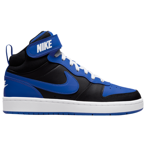 

Nike Boys Nike Court Borough Mid 2 - Boys' Grade School Basketball Shoes Black/Game Royal/Game Royal Size 05.5