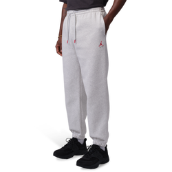 Men's - Jordan Brooklyn St Fleece Cuff Pant BB - Neutral Grey/University Red/Heather