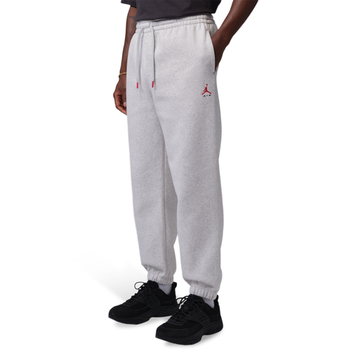  - Jordan Brooklyn St Fleece Cuff Pant BB - Neutral Grey/University Red Heather