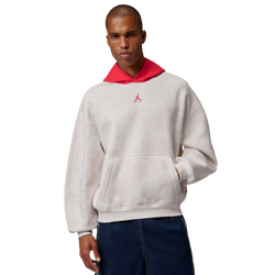 Men's - Jordan BRK LSR Fleece BB Pullover - Tan/Red