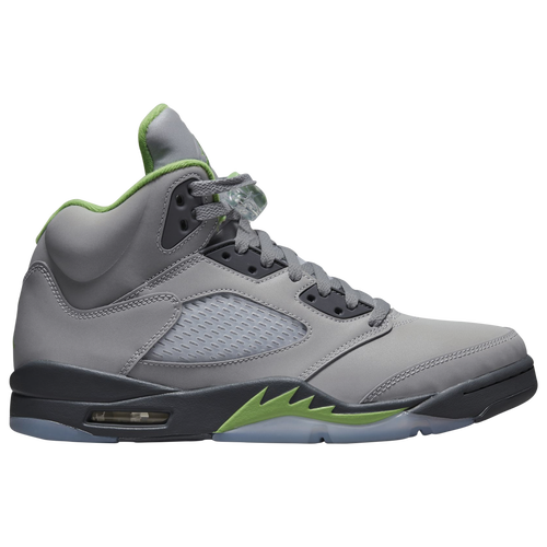 

Jordan Mens Jordan Retro 5 - Mens Basketball Shoes Silver/Green/Grey Size 09.0