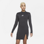 Nike Air Long Sleeve Plus Size Dress - Women's Black/Gray