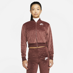 Women's - Nike Air Velour Plus Sized Jacket - Brown/White