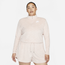 Nike Sportswear Plus Air Velour Quarter-Zip Long Sleeve Top - Women's Pink