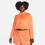 Nike Sportswear Plus Air Velour Quarter-Zip Long Sleeve Top - Women's Orange/White